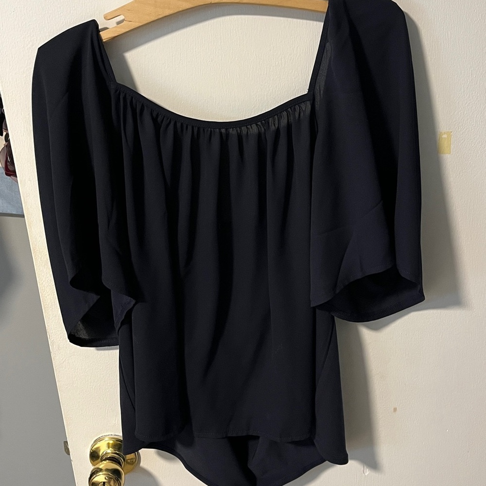 Ann Taylor Navy Blouse